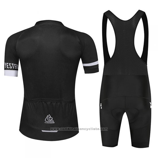 2019 Maillot Cyclisme Chomir Noir Manches Courtes et Cuissard