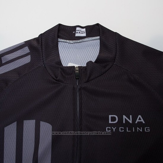 2019 Maillot Cyclisme Dna Noir Manches Courtes et Cuissard