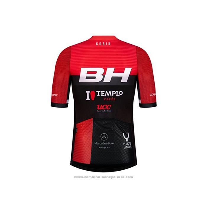 2020 Maillot Cyclisme BH Templo Cafes UCC Noir Rouge Manches Courtes et Cuissard