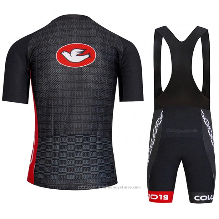2020 Maillot Cyclisme Columbus Noir Manches Courtes et Cuissard