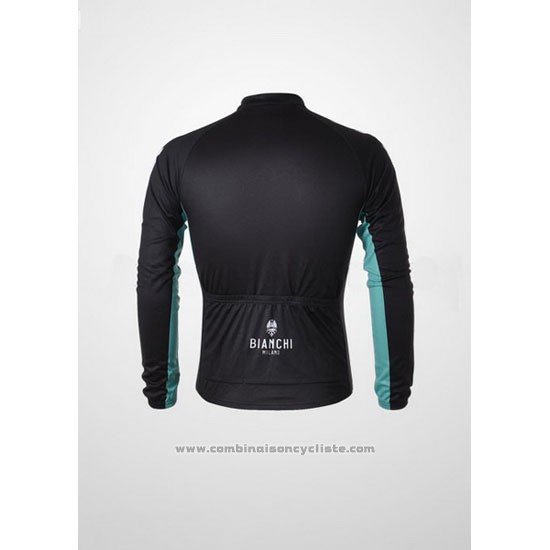 2010 Maillot Cyclisme Bianchi Noir Manches Longues et Cuissard