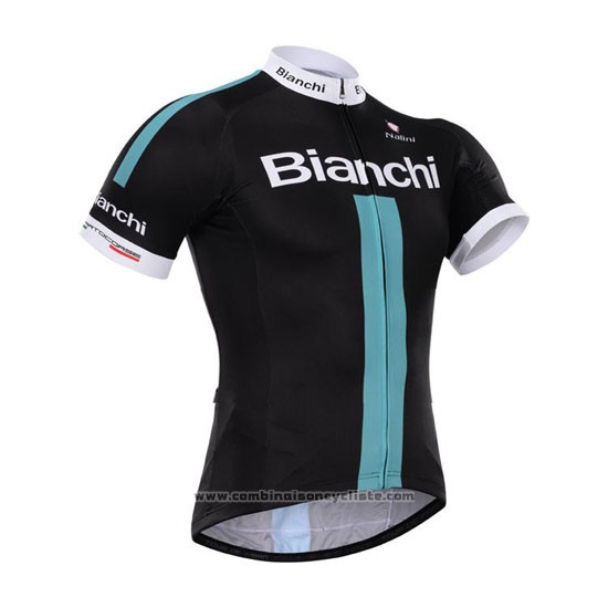 2015 Maillot Cyclisme Bardiani Noir et Bleu Manches Courtes et Cuissard
