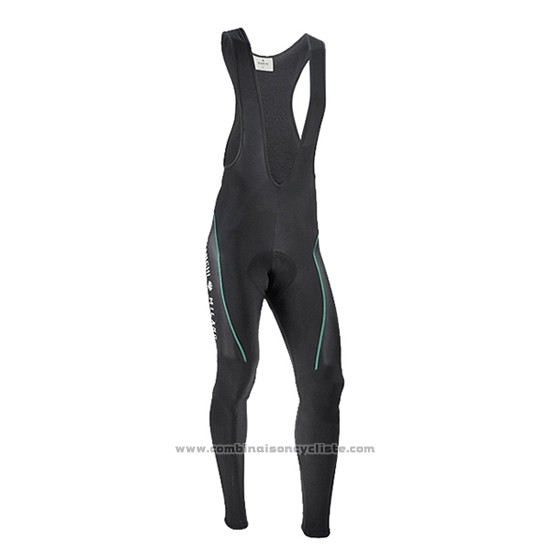 2016 Maillot Cyclisme Bianchi Noir et Blanc Manches Longues et Cuissard
