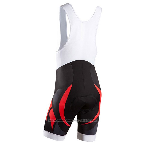 2016 Maillot Cyclisme Bianchi Noir et Rouge Manches Courtes et Cuissard