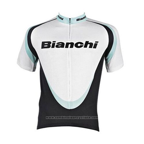 2017 Maillot Cyclisme Bianchi Blanc Manches Courtes et Cuissard