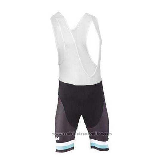 2017 Maillot Cyclisme Bianchi Blanc et Bleu Clair Manches Courtes et Cuissard