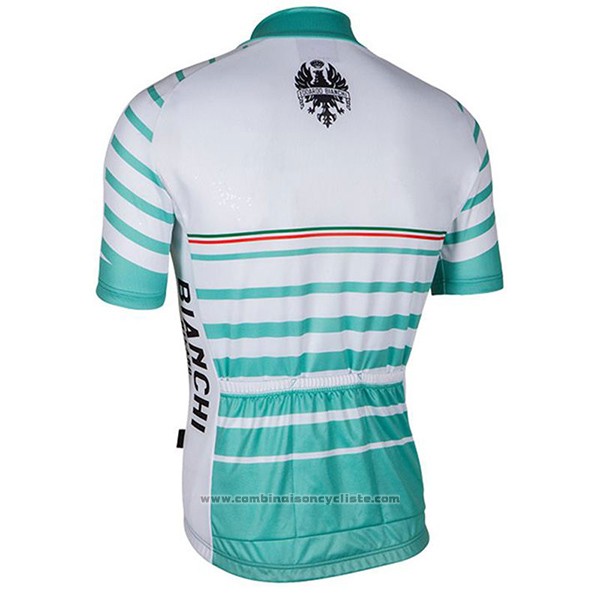 2017 Maillot Cyclisme Bianchi Milano Albatros Blanc Manches Courtes et Cuissard