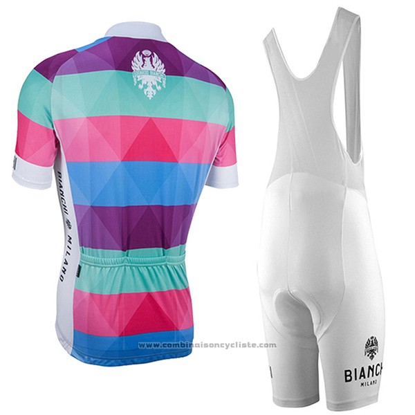 2017 Maillot Cyclisme Bianchi Milano Aviolo Rouge Manches Courtes et Cuissard