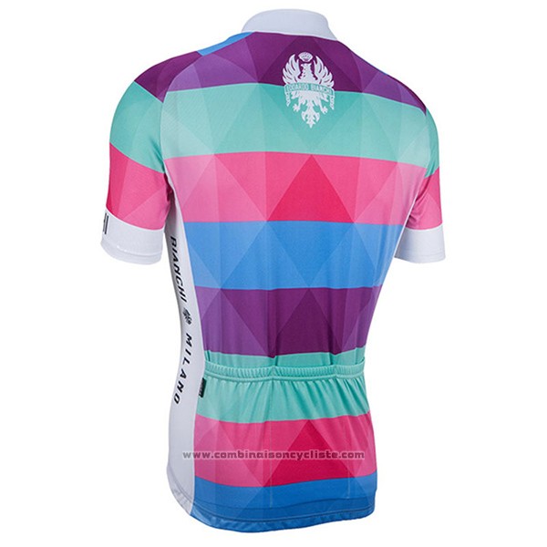 2017 Maillot Cyclisme Bianchi Milano Aviolo Rouge Manches Courtes et Cuissard