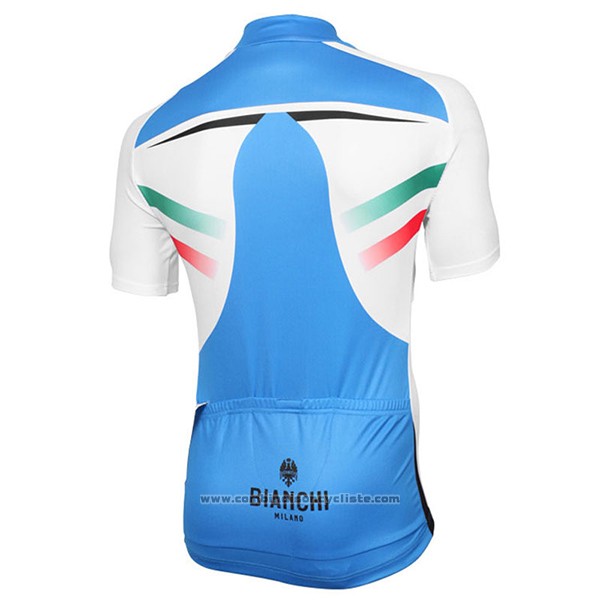2017 Maillot Cyclisme Bianchi Milano Azur et Blanc Manches Courtes et Cuissard