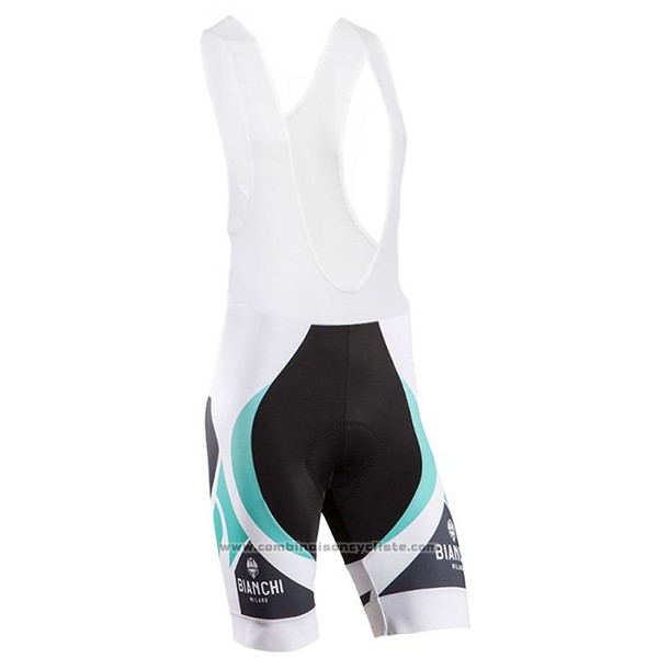 2017 Maillot Cyclisme Bianchi Milano Blanc Manches Courtes et Cuissard