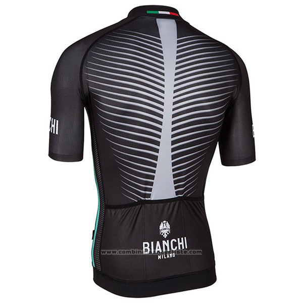 2017 Maillot Cyclisme Bianchi Milano Ceresole Noir Manches Courtes et Cuissard