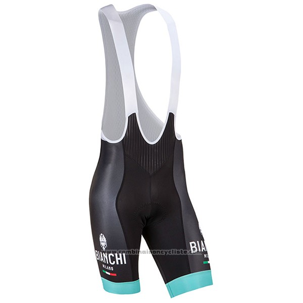 2017 Maillot Cyclisme Bianchi Milano Ceresole Noir Manches Courtes et Cuissard