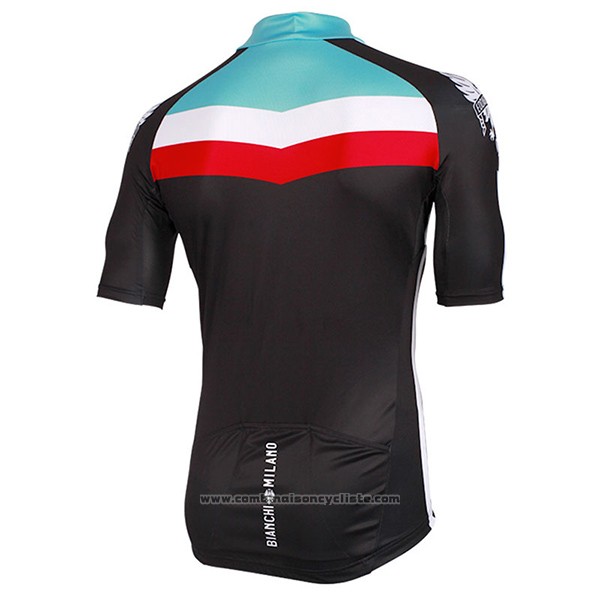 2017 Maillot Cyclisme Bianchi Milano Chorei Noir Manches Courtes et Cuissard