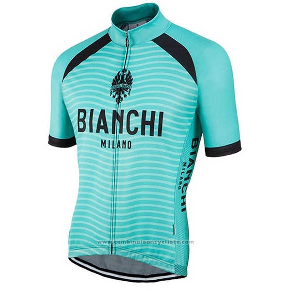 2017 Maillot Cyclisme Bianchi Milano Meja Vert Manches Courtes et Cuissard