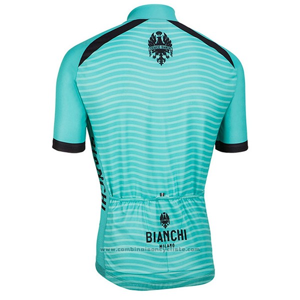 2017 Maillot Cyclisme Bianchi Milano Meja Vert Manches Courtes et Cuissard