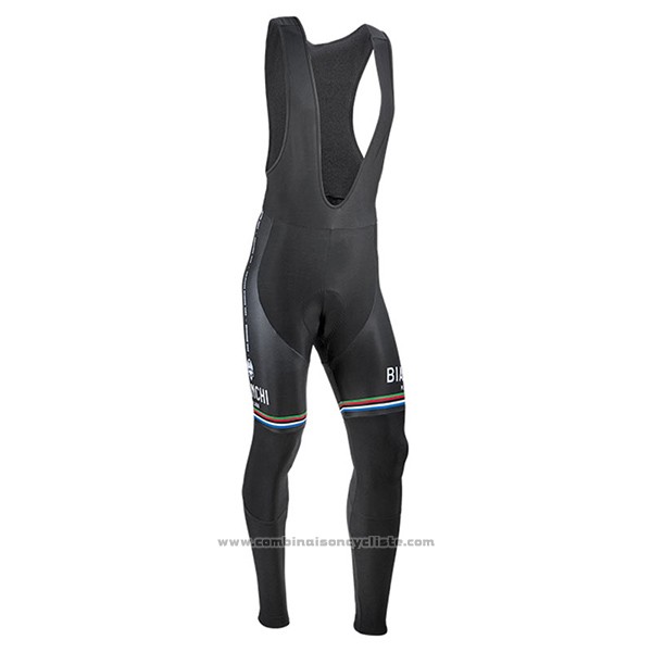 2017 Maillot Cyclisme Bianchi Milano Ml Blanc Manches Longues et Cuissard