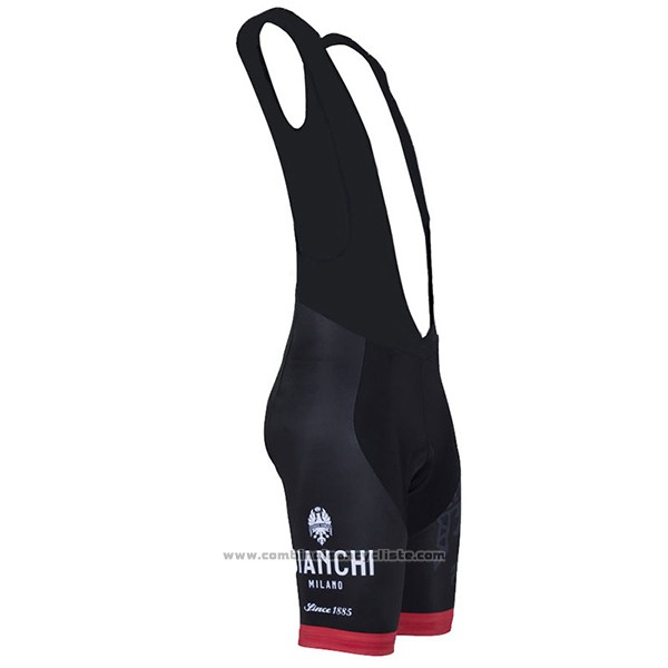 2017 Maillot Cyclisme Bianchi Milano Noir Manches Courtes et Cuissard