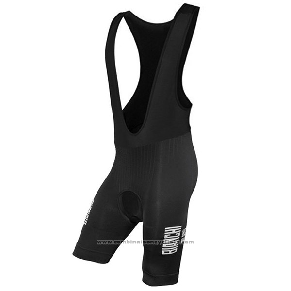 2017 Maillot Cyclisme Bianchi Milano Noir et Blanc Manches Courtes et Cuissard