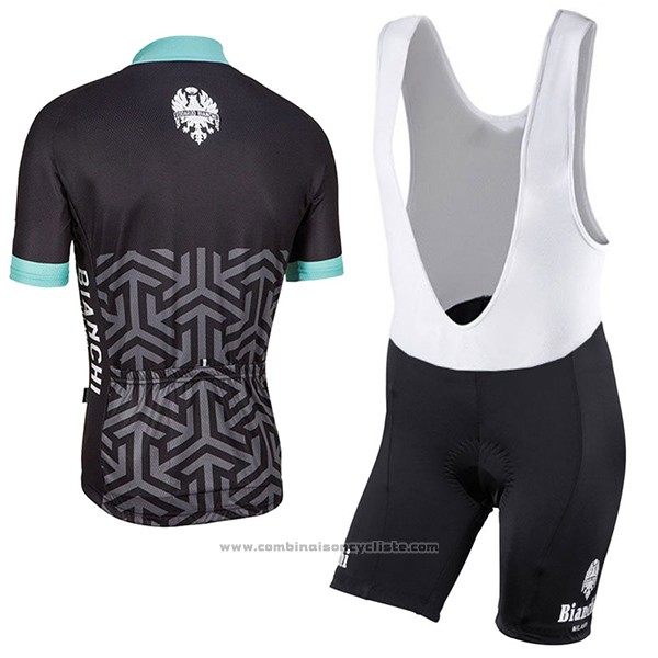 2017 Maillot Cyclisme Bianchi Milano Pride Noir Manches Courtes et Cuissard