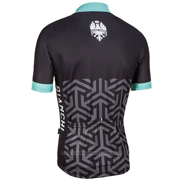 2017 Maillot Cyclisme Bianchi Milano Pride Noir Manches Courtes et Cuissard