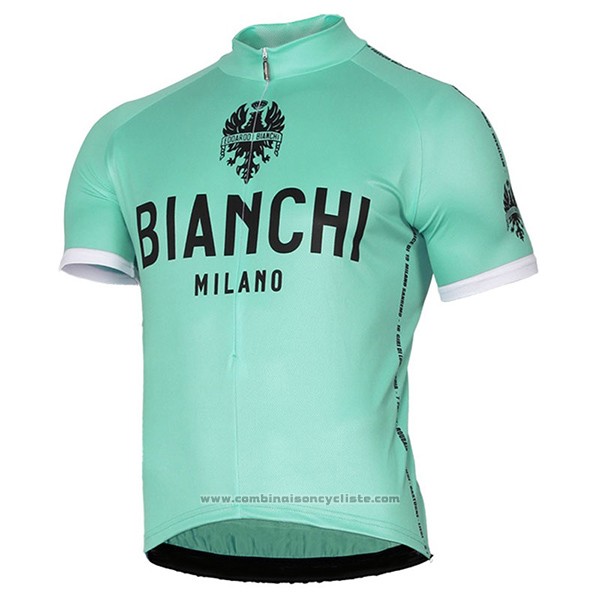 2017 Maillot Cyclisme Bianchi Milano Pride Vert Manches Courtes et Cuissard