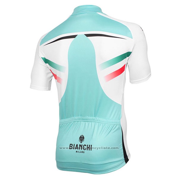 2017 Maillot Cyclisme Bianchi Milano Vert et Blanc Manches Courtes et Cuissard
