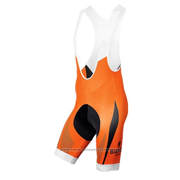 2017 Maillot Cyclisme Bianchi Orange Manches Courtes et Cuissard