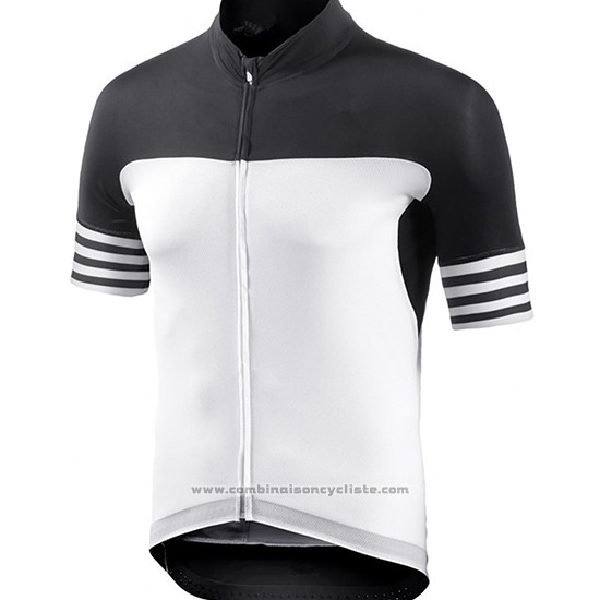 2018 Maillot Cyclisme Bianchi Noir et Blanc Manches Courtes et Cuissard