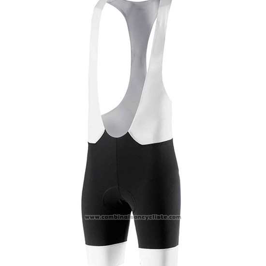 2018 Maillot Cyclisme Bianchi Noir et Blanc Manches Courtes et Cuissard