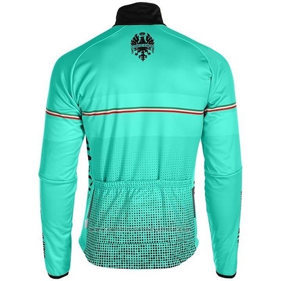 2019 Maillot Cyclisme Bianchi Milano XD Bleu Gris Manches Longues et Cuissard