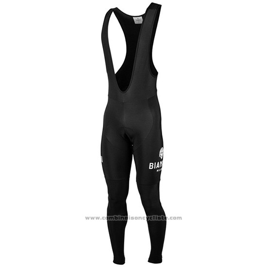 2019 Maillot Cyclisme Bianchi Milano XD Bleu Gris Manches Longues et Cuissard