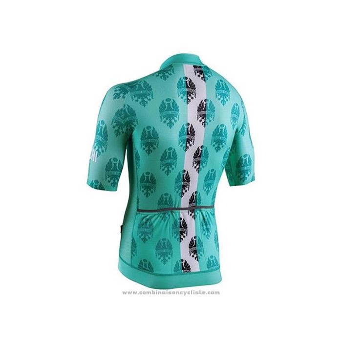 2020 Maillot Cyclisme Bianchi Bleu Blanc Noir Manches Courtes et Cuissard