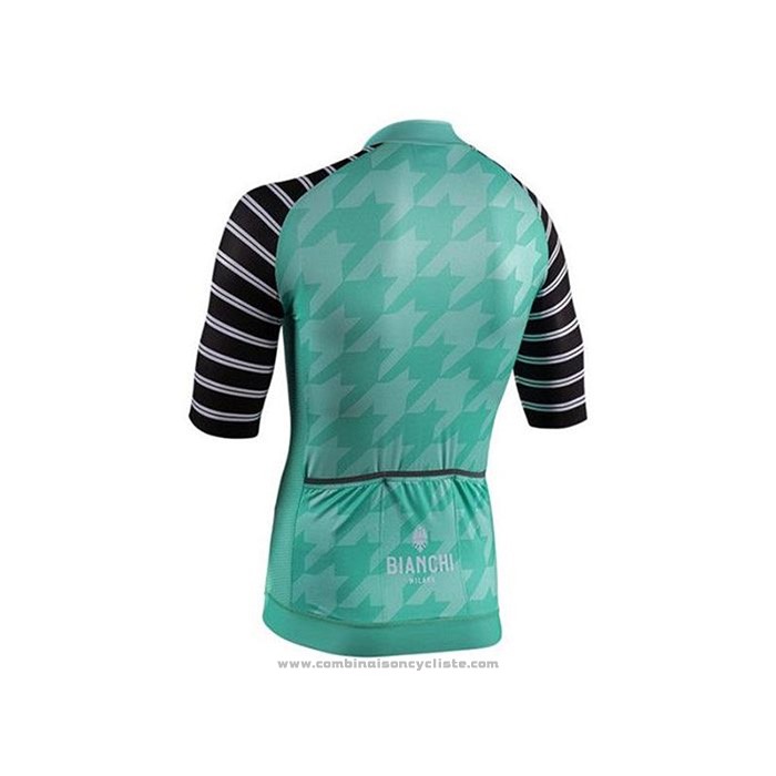 2020 Maillot Cyclisme Bianchi Bleu Noir Manches Courtes et Cuissard