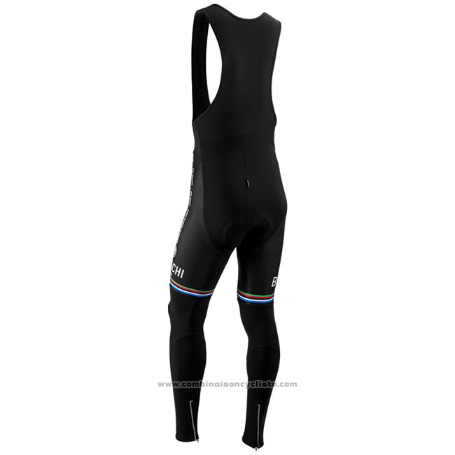 Maillot Cyclisme Bianchi Milano Nalles Noir Manches Longues et Cuissard
