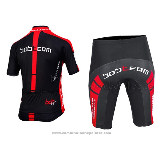 2015 Maillot Cyclisme Bobteam Noir Manches Courtes et Cuissard