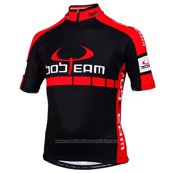 2015 Maillot Cyclisme Bobteam Noir Manches Courtes et Cuissard