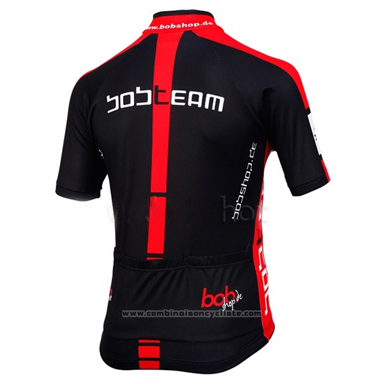 2015 Maillot Cyclisme Bobteam Noir Manches Courtes et Cuissard