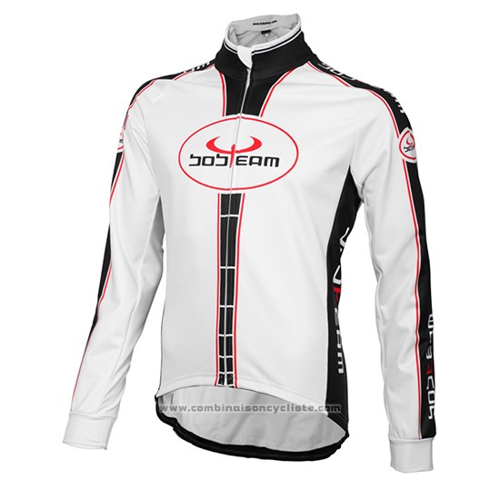 2016 Maillot Cyclisme Bobteam Blanc Manches Longues et Cuissard