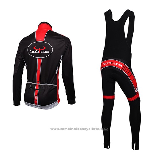 2016 Maillot Cyclisme Bobteam Noir Manches Longues et Cuissard