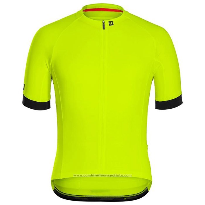 2020 Maillot Cyclisme Bontrage Jaune Manches Courtes et Cuissard