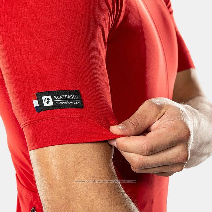 2020 Maillot Cyclisme Bontrage Rouge Manches Courtes et Cuissard