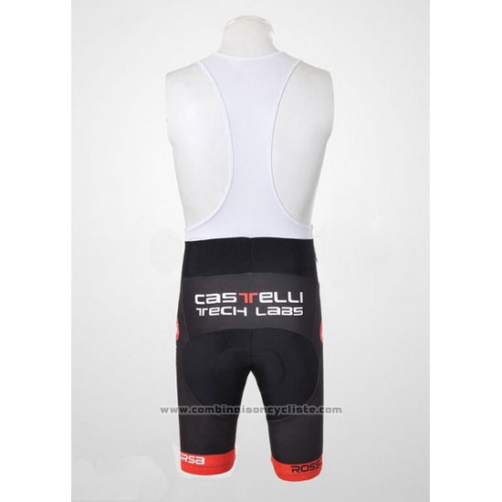 2010 Maillot Cyclisme Castelli Blanc et Rouge Manches Courtes et Cuissard