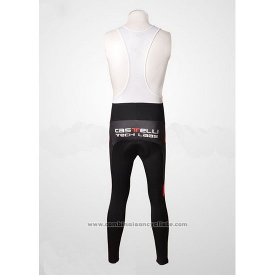 2010 Maillot Cyclisme Castelli Noir et Blanc Manches Longues et Cuissard