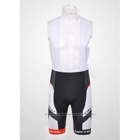 2011 Maillot Cyclisme Castelli Blanc Manches Courtes et Cuissard
