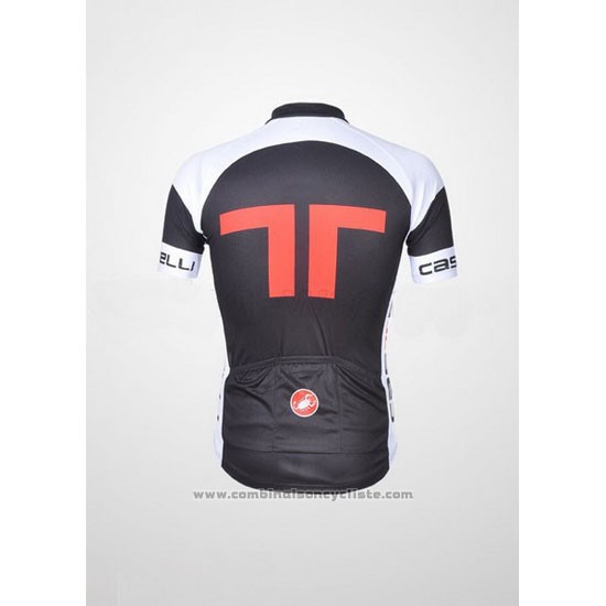 2011 Maillot Cyclisme Castelli Blanc et Gris Manches Courtes et Cuissard