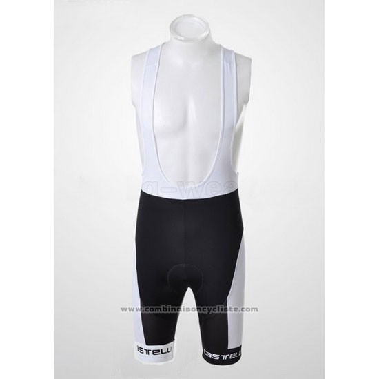 2011 Maillot Cyclisme Castelli Blanc et Gris Manches Courtes et Cuissard