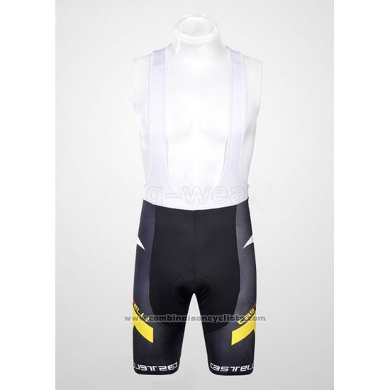 2011 Maillot Cyclisme Castelli Jaune et Noir Manches Courtes et Cuissard