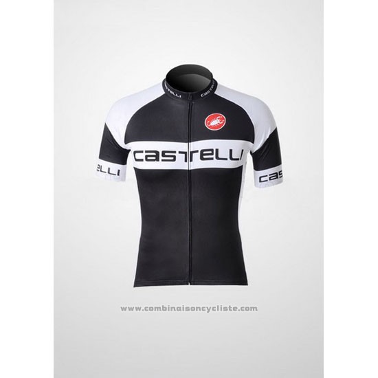 2011 Maillot Cyclisme Castelli Noir Manches Courtes et Cuissard