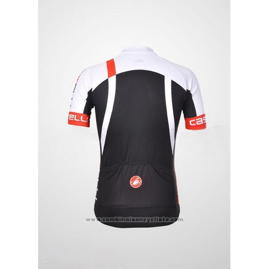 2011 Maillot Cyclisme Castelli Noir et Blanc Manches Courtes et Cuissard